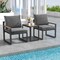 Costway 3 PCS Patio Furniture Set with Soft Cushions Aluminum Frame Weatherproof Outdoor